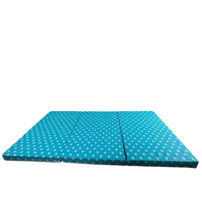 Saltea Pliabila Spuma Poliuretanica 120x60x5 cm - Blue with White Stars MYK00089273