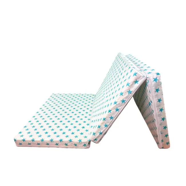 Saltea Pliabila Spuma Poliuretanica 120x60x5 cm - Light Blue Stars MYK00089276