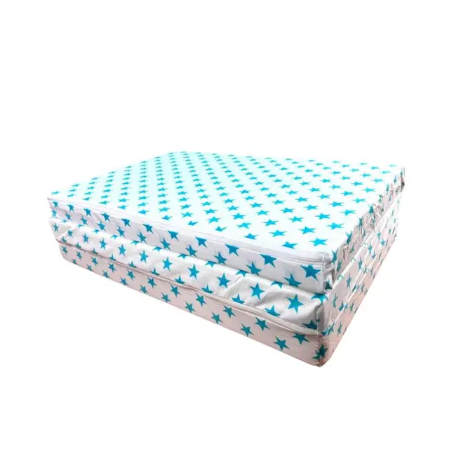 Saltea Pliabila Spuma Poliuretanica 120x60x5 cm - Light Blue Stars MYK00089276