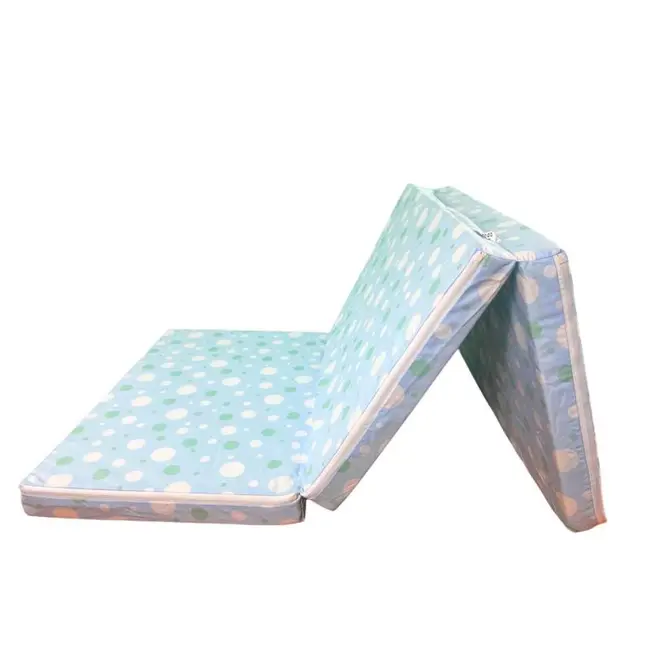 Saltea Pliabila Spuma Poliuretanica 120x60x5 cm - Light Blue with Dots MYK00089291