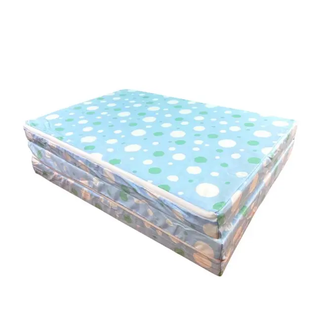 Saltea Pliabila Spuma Poliuretanica 120x60x5 cm - Light Blue with Dots MYK00089291