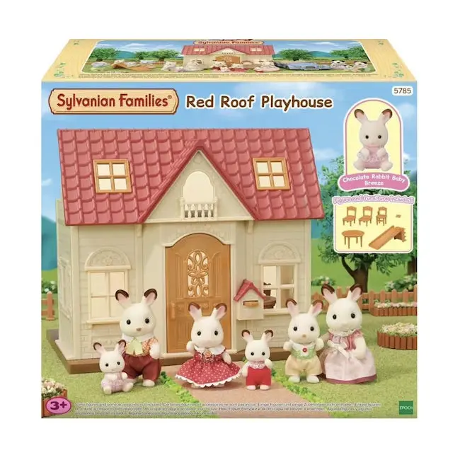 Sylvanian families-casuta cu acoperis rosu si figurina iepuras sf5785