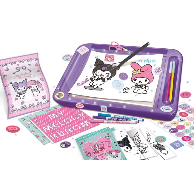 Tablita de desen cu lumini - my melody & kuromi