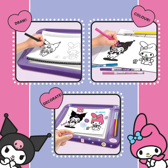 Tablita de desen cu lumini - my melody & kuromi