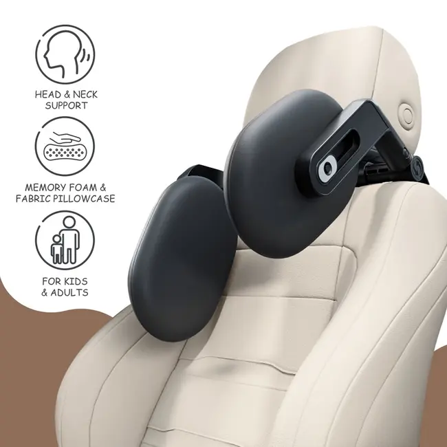 Tetiera auto reglabila SIPO cu memory foam, suport pentru cap, Copii si Adulti