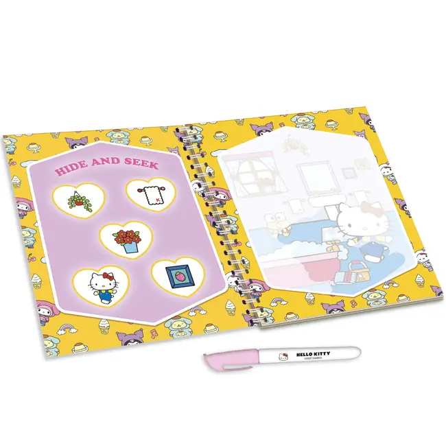 Waterbook: carte de colorat cu apa - hello kitty & prietenii