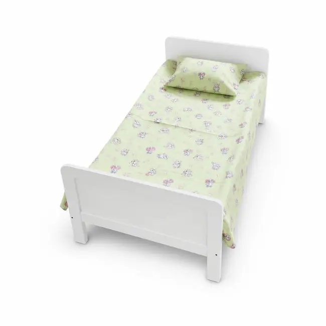 Lenjerie pat bebe 120x60 cm bumbac ranforce 3 piese Iepurasi - ASC6427968020729