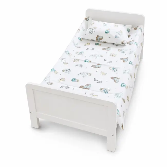 Lenjerie patut bebe 120x60 cm bumbac ranforce 3 piese Dino - ASC6427968020736
