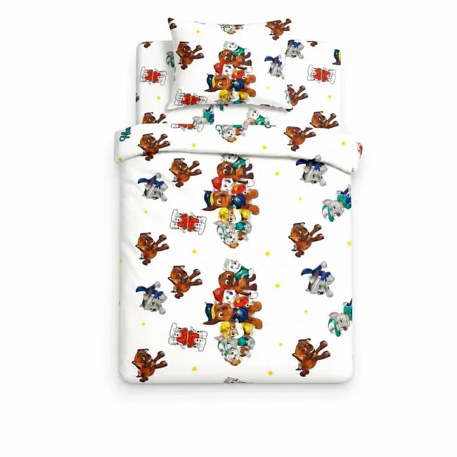 Lenjerie patut bebe 120x60 cm bumbac ranforce 3 piese Paw Patrol Alb - ASC6427968020804