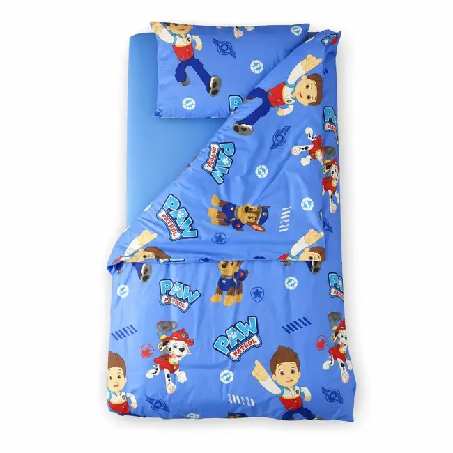 Lenjerie patut bebe 120x60 cm bumbac ranforce 3 piese Paw Patrol Blue - ASC6427968020828