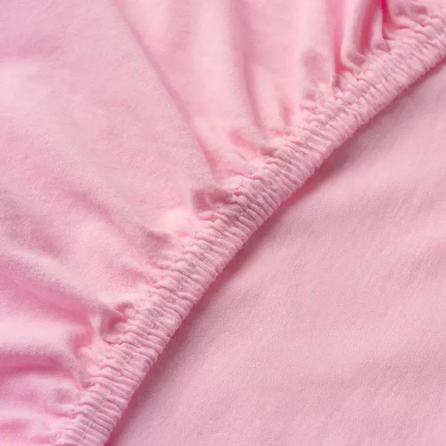 Cearsaf Din Bumbac Jersey Cu Elastic Pe Contur 120x60x15 Cm, Roz Pjbpjb_22