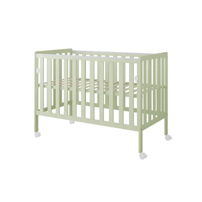 Patut Din Lemn Bambi Menta 120a 60 Cm Laterala Culisanta    Roti Cu Blocare    Protectie Silicon Pentru Dentitie    En 716-1 Pjbbambi120_m