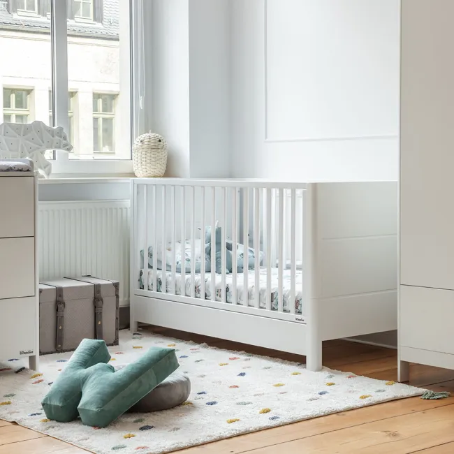 Patut Din Lemn Masiv, Transformabil Pentru Bebe Si Junior, Smooth 140 X 70 Cm Pjbsmooth_140