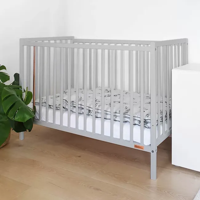 Patut Din Lemn Pentru Bebe, Inaltime Saltea Reglabila, Stardust  Craft Gri 120a 60 Cm Pjbstardust_grey