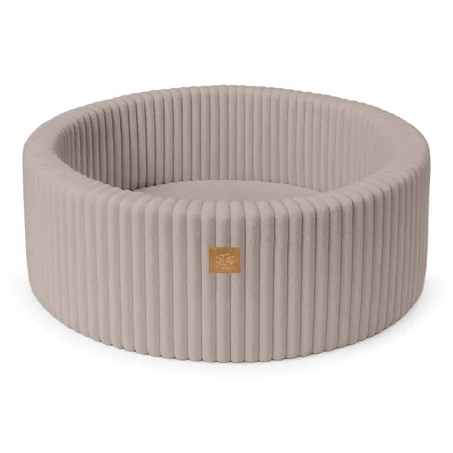 Piscina Uscata Cu 200 De Bile 7cm Meowbaby   Churros, 90x30 Cm, Premium Velur Reiat   Corduroy Bej Pjbmchbao21000