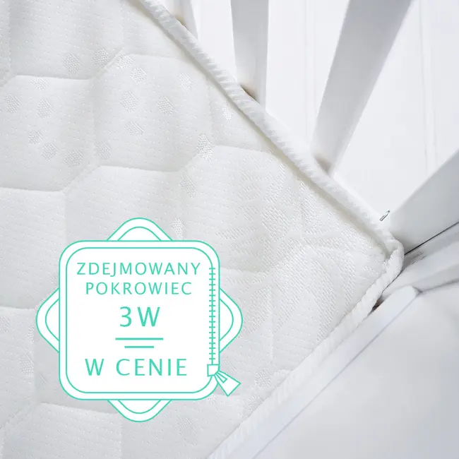 Saltea Pentru Copii, Fata Dubla, Spuma Pur Si Latex, Proprietati Antifungice, Husa Delicata 3 Staturi, Echipata Cu Margine Anti-alunecare, 140x70x9 Cm, Premium Pjbmattress_premium140