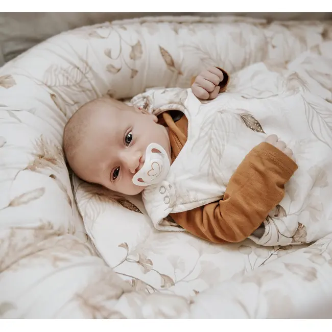 Suport De Dormit Babynest Premium Bumbac Si Catifea Nature Soft Grey By Babysteps, 70x35 Cm Pjb3410c