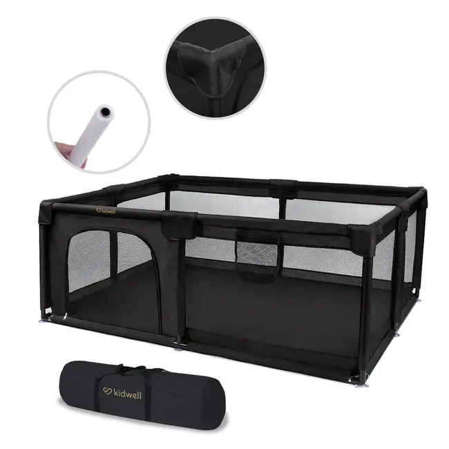Tarc De Joaca Kidwell Fanko Negru 120a 180 Cm   Siguranta, Libertate Si Design Modern Pentru Copilul Tau Pjbkomofan03a2