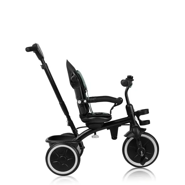 Tricicleta copii, Lionelo, Berry, 2 in 1, Multifunctionala, Suport picioare, Control al directiei, Scaun reversibil, Rotire 360 grade, Functie de roata libera, Utilizare pana la 5 ani, Constructie din otel, Conform cu standardul EN71, Verde BYNLO-BERRY_GR
