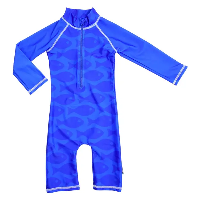 Costum de baie fish blue marime 62- 68 protectie uv swimpy