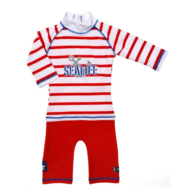 Costum de baie sealife red marime 98- 104 protectie uv swimpy