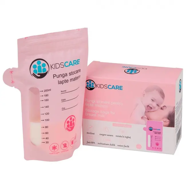 Set 30 pungi de stocare pentru lapte matern kidscare kc130