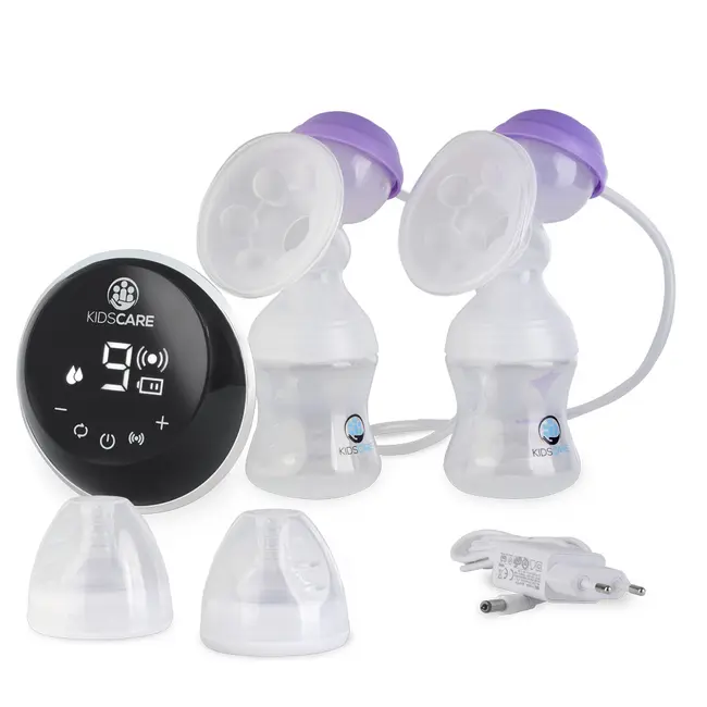 Pompa de san electrica dubla cu acumulator, cu functie de masaj si 15 niveluri de aspiratie kidscare kc134