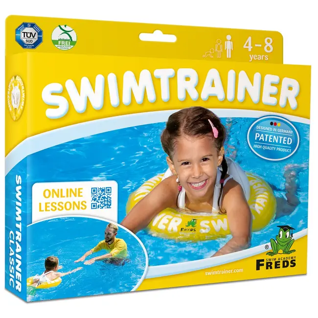 Colac de inot pentru copii swimtrainer classic galben, 4 - 8 ani, freds swim academy
