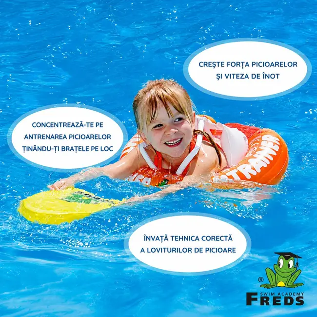 Placa de inot pentru copii freds swim academy, 15 - 60 kg