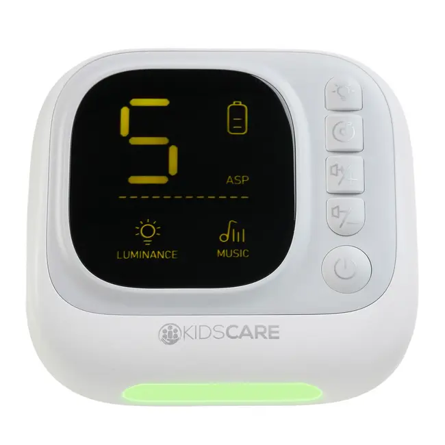Aspirator nazal electric kidscare, 9 trepte absorbtie, 4 varfuri, melodii pentru copii, lumina de veghe, acumulator inclus