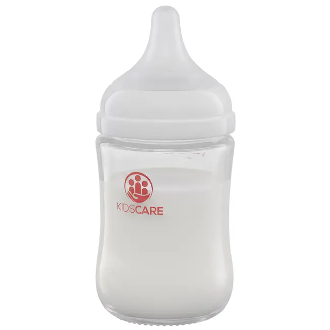 Biberon din sticla borosilicat 160 ml kidscare cu tetina din silicon