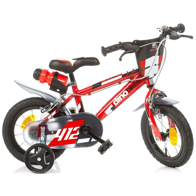 Bicicleta pentru copii model 412 db-412us-06 dino bikes, 12 inch, rosu