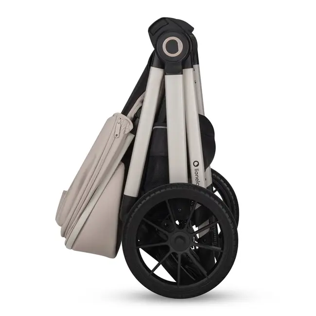 Carucior 2 in 1, Lionelo, Layla, Pana la 22 kg, Cadru aluminiu, Cu landou intarit si salteluta din spuma AirDots, Reversibil, Cu ventilatie 3D, Cu accesorii, EN1888-1, EN1888-2, EN1466, Bej BYNLO-LAYLA_2IN1_BEIGE_SAND