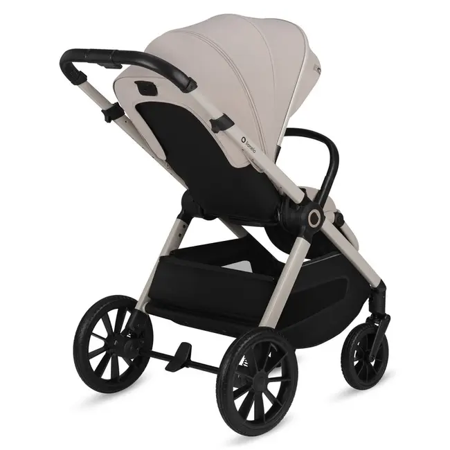 Carucior 2 in 1, Lionelo, Layla, Pana la 22 kg, Cadru aluminiu, Cu landou intarit si salteluta din spuma AirDots, Reversibil, Cu ventilatie 3D, Cu accesorii, EN1888-1, EN1888-2, EN1466, Bej BYNLO-LAYLA_2IN1_BEIGE_SAND