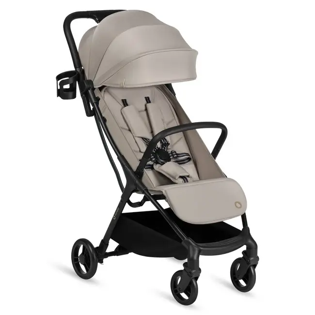 Carucior sport, Lionelo, Agia, 7.3 kg, Ultracompact, Pliere rapida cu o mana, Suport pentru biberon inclus, Sezutul lat si confortabil, 6-48 luni, Sustine 22 kg, Bej BYNLO-AGIA_BEIGE_SAND