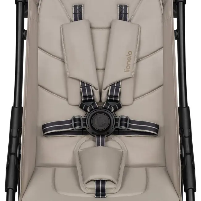 Carucior sport, Lionelo, Agia, 7.3 kg, Ultracompact, Pliere rapida cu o mana, Suport pentru biberon inclus, Sezutul lat si confortabil, 6-48 luni, Sustine 22 kg, Bej BYNLO-AGIA_BEIGE_SAND