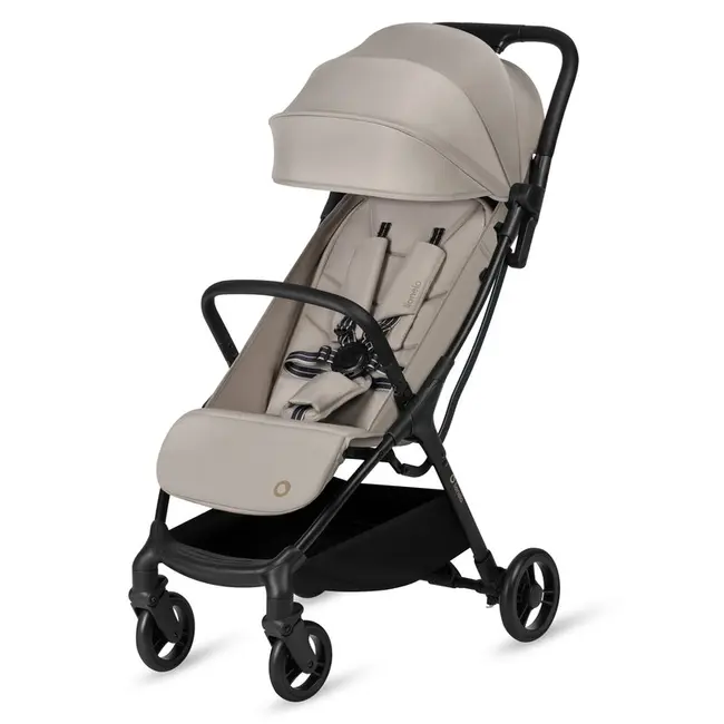 Carucior sport, Lionelo, Agia, 7.3 kg, Ultracompact, Pliere rapida cu o mana, Suport pentru biberon inclus, Sezutul lat si confortabil, 6-48 luni, Sustine 22 kg, Bej BYNLO-AGIA_BEIGE_SAND