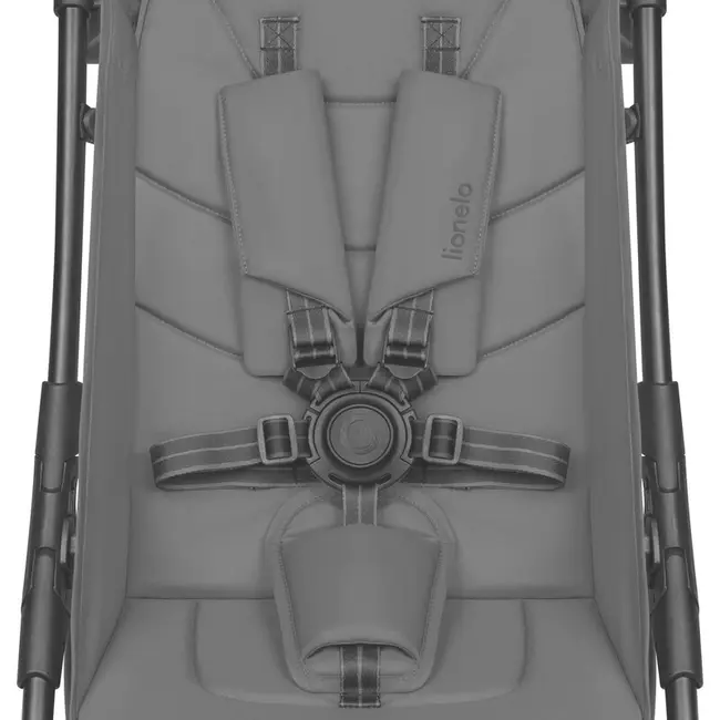 Carucior sport, Lionelo, Agia, 7.3 kg, Ultracompact, Pliere rapida cu o mana, Suport pentru biberon inclus, Sezutul lat si confortabil, 6-48 luni, Sustine 22 kg, Gri BYNLO-AGIA_GREY_STONE
