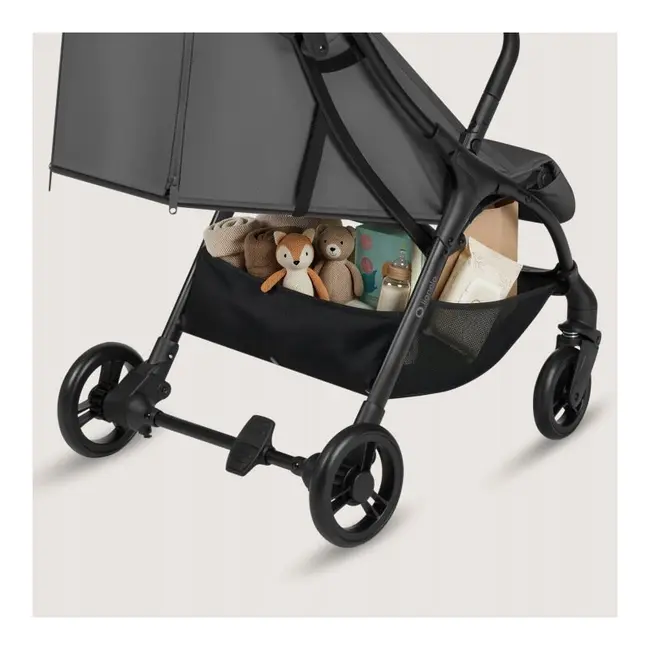 Carucior sport, Lionelo, Agia, 7.3 kg, Ultracompact, Pliere rapida cu o mana, Suport pentru biberon inclus, Sezutul lat si confortabil, 6-48 luni, Sustine 22 kg, Gri BYNLO-AGIA_GREY_STONE