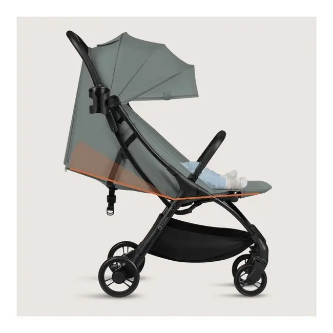 Carucior sport, Lionelo, Agia, 7.3 kg, Ultracompact, Pliere rapida cu o mana, Suport pentru biberon inclus, Sezutul lat si confortabil, 6-48 luni, Sustine 22 kg, Verde BYNLO-AGIA_GREEN_SAGE