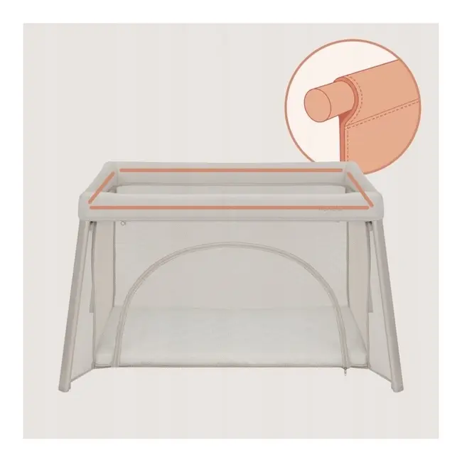Patut multifunctional, Lionelo, Mila, 2 in 1, Saltea 4 cm cu spuma T25, 2 niveluri de inaltime, Pliere rapida, Intrare laterala, Geanta de transport inclusa, 0-36 luni, Pana la 15 kg, Bej BYNLO-MILA_BEIGE_CREAM