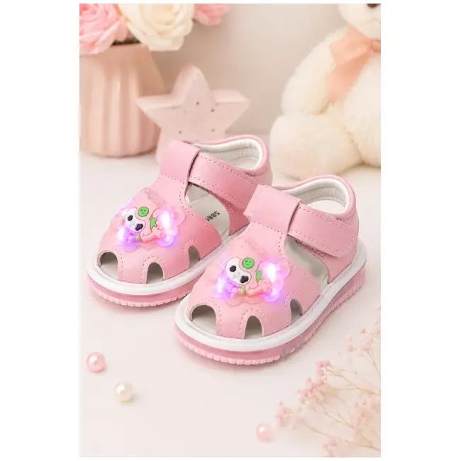 Sandale roz usoare cu luminite - cartoon sndn5-15