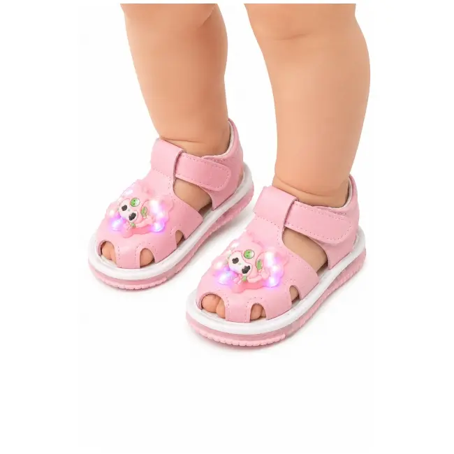 Sandale roz usoare cu luminite - cartoon sndn5-15