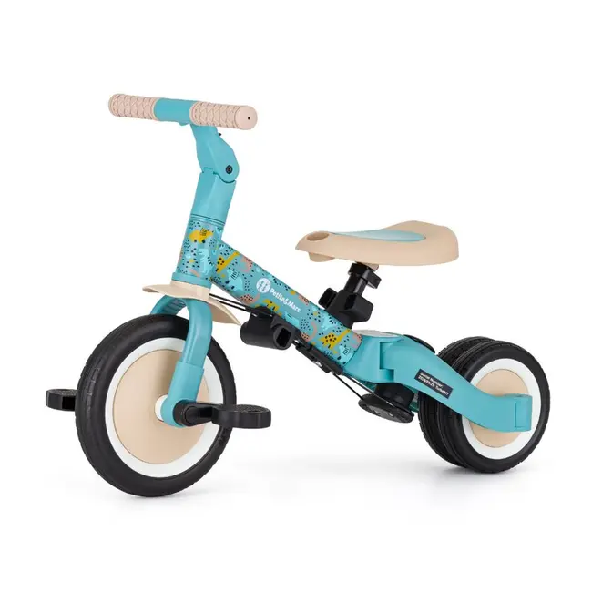 Tricicleta, Petite&Mars, Turbo, Editie limitata, 5 in 1, Multifunctionala, Vehicul de impins, Bicicleta cu/fara pedale, Cu maner de ghidaj, Detasabil, Roti din cauciuc, Pana la 25 kg, 1.5-5 ani, Dino Park BYN613383