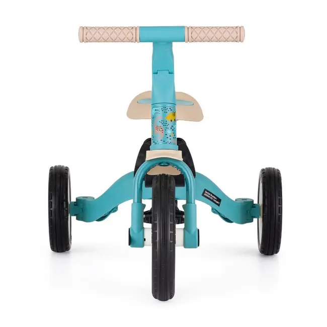 Tricicleta, Petite&Mars, Turbo, Editie limitata, 5 in 1, Multifunctionala, Vehicul de impins, Bicicleta cu/fara pedale, Cu maner de ghidaj, Detasabil, Roti din cauciuc, Pana la 25 kg, 1.5-5 ani, Dino Park BYN613383