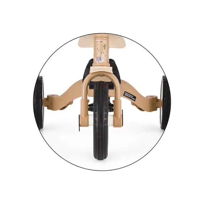 Tricicleta, Petite&Mars, Turbo, Editie limitata, 5 in 1, Multifunctionala, Vehicul de impins, Bicicleta cu/fara pedale, Cu maner de ghidaj, Detasabil, Roti din cauciuc, Pana la 25 kg, 1.5-5 ani, Llama Vibes BYN613365