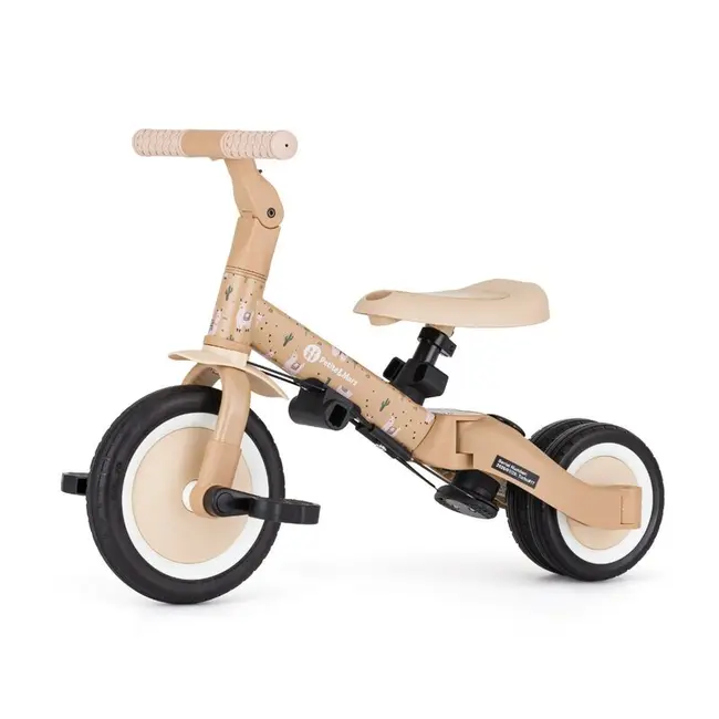 Tricicleta, Petite&Mars, Turbo, Editie limitata, 5 in 1, Multifunctionala, Vehicul de impins, Bicicleta cu/fara pedale, Cu maner de ghidaj, Detasabil, Roti din cauciuc, Pana la 25 kg, 1.5-5 ani, Llama Vibes BYN613365