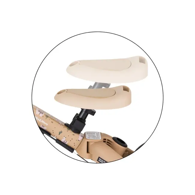 Tricicleta, Petite&Mars, Turbo, Editie limitata, 5 in 1, Multifunctionala, Vehicul de impins, Bicicleta cu/fara pedale, Cu maner de ghidaj, Detasabil, Roti din cauciuc, Pana la 25 kg, 1.5-5 ani, Llama Vibes BYN613365