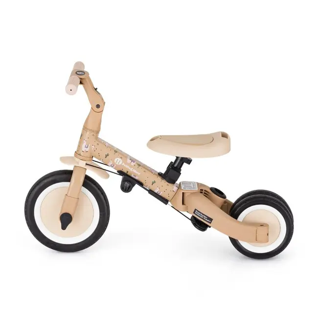 Tricicleta, Petite&Mars, Turbo, Editie limitata, 5 in 1, Multifunctionala, Vehicul de impins, Bicicleta cu/fara pedale, Cu maner de ghidaj, Detasabil, Roti din cauciuc, Pana la 25 kg, 1.5-5 ani, Llama Vibes BYN613365
