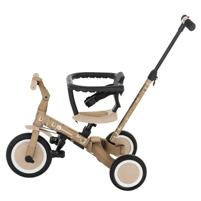 Tricicleta, Petite&Mars, Turbo, Editie limitata, 5 in 1, Multifunctionala, Vehicul de impins, Bicicleta cu/fara pedale, Cu maner de ghidaj, Detasabil, Roti din cauciuc, Pana la 25 kg, 1.5-5 ani, Llama Vibes BYN613365